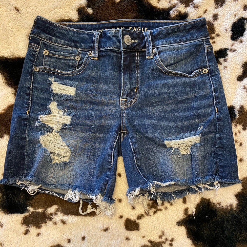 American Eagle Jean Midi Shorts Size 4